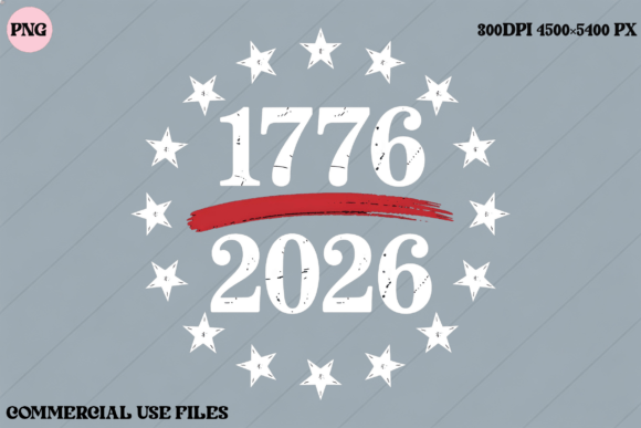 1776 2026 Bicentennial Stars Graphic: A Design Asset for Milestone Projects
