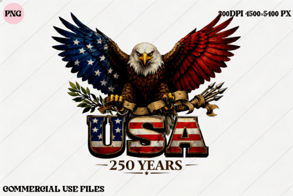 American Eagle USA 250 Years Graphic: Bold Design Asset