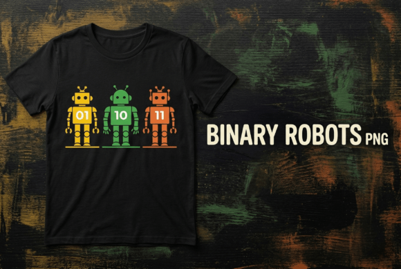 Cute Binary Robots Coding Graphic PNG: A Designer's Guide