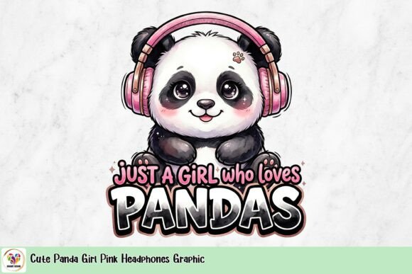 Cute Panda Girl Pink Headphones Graphic: A Design Deep Dive