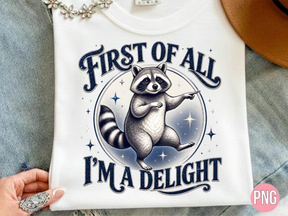 Delight Raccoon Graphic PNG T-shirt: Your New Creative Secret Weapon
