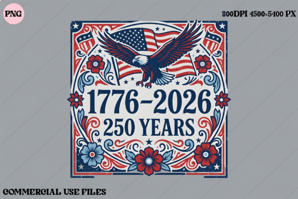Elevate Your Projects with the USA 250 Years Anniversary Eagle Graphic