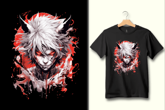Fierce Anime Demon: Your Next Statement Graphic