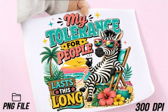 Funny Zebra Vacation PNG: Your Next Viral Design Asset