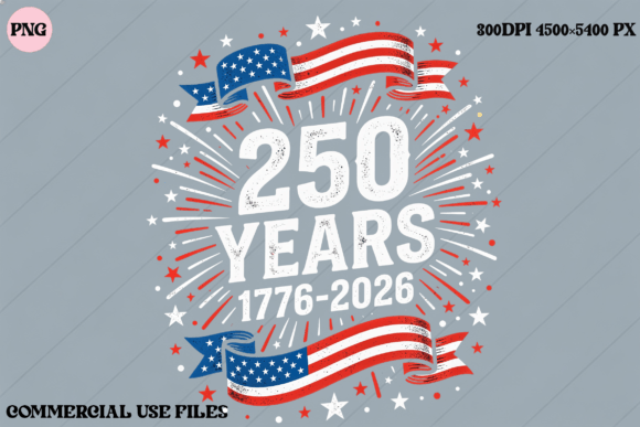 Honoring a Milestone: The 250 Years America USA Flag Graphic