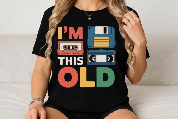 I'm This Old Retro Technology Graphic: A Nostalgic Design Asset