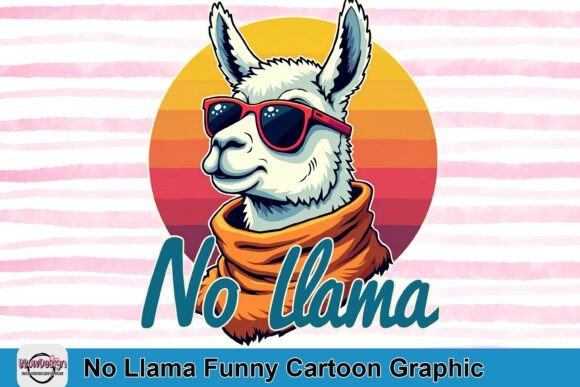 No Llama Funny Cartoon Graphic: Your New Secret Weapon for Standout Designs
