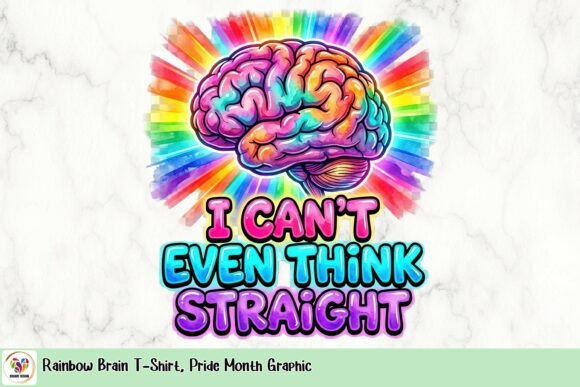 Rainbow Brain T-Shirt: A Pride Month Graphic Statement