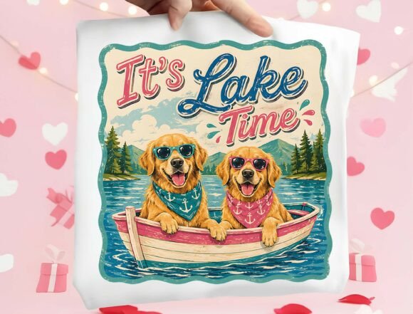 Vintage Retro Lake Life Shirt Graphic: Capturing Nostalgia in Pixels